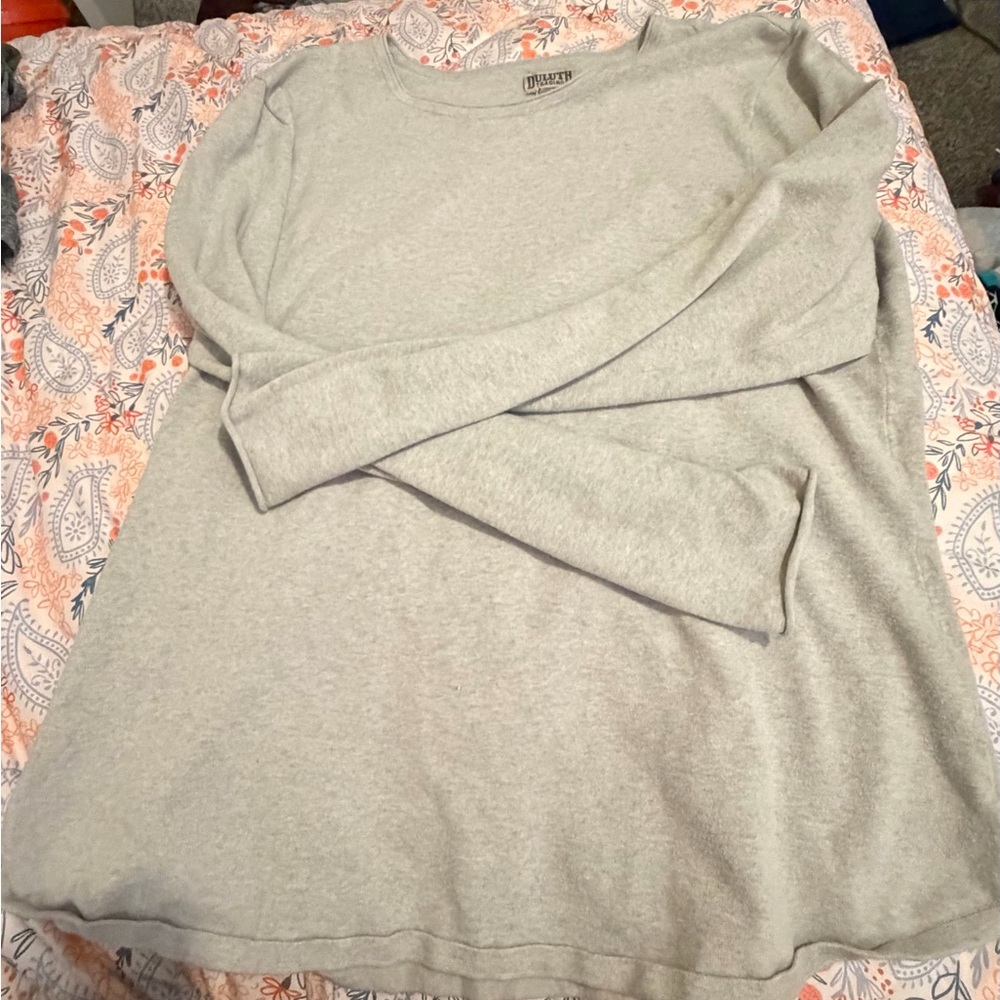 Duluth Gray Long Sleeve Top